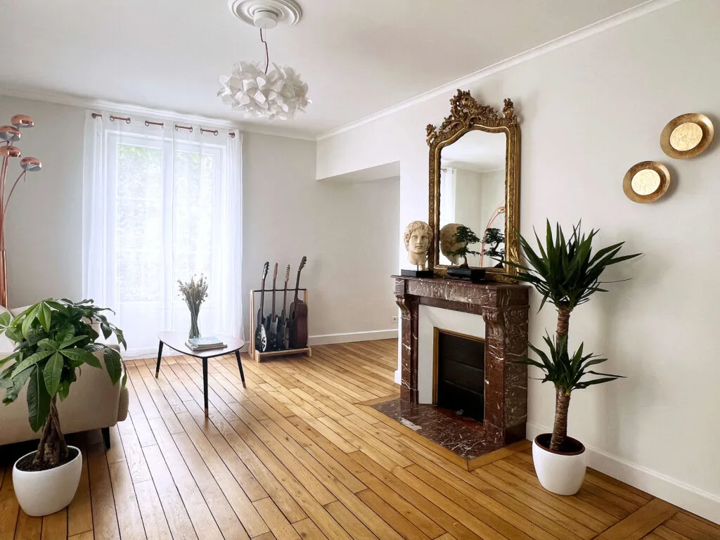 salon w paryskim mieszkaniu